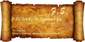 Fábián Samuella névjegykártya