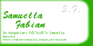 samuella fabian business card